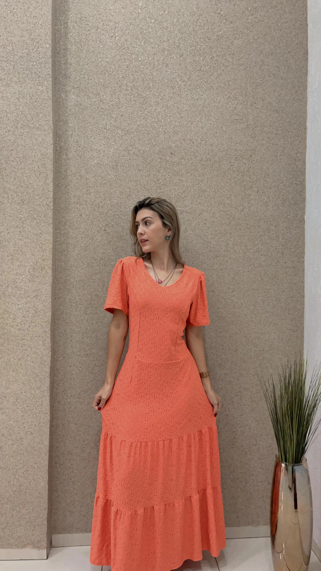 Vestido Longuete - Laranja