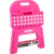 Banqueta plástica dobrável rosa altura 220 mm com encosto VONDER na internet