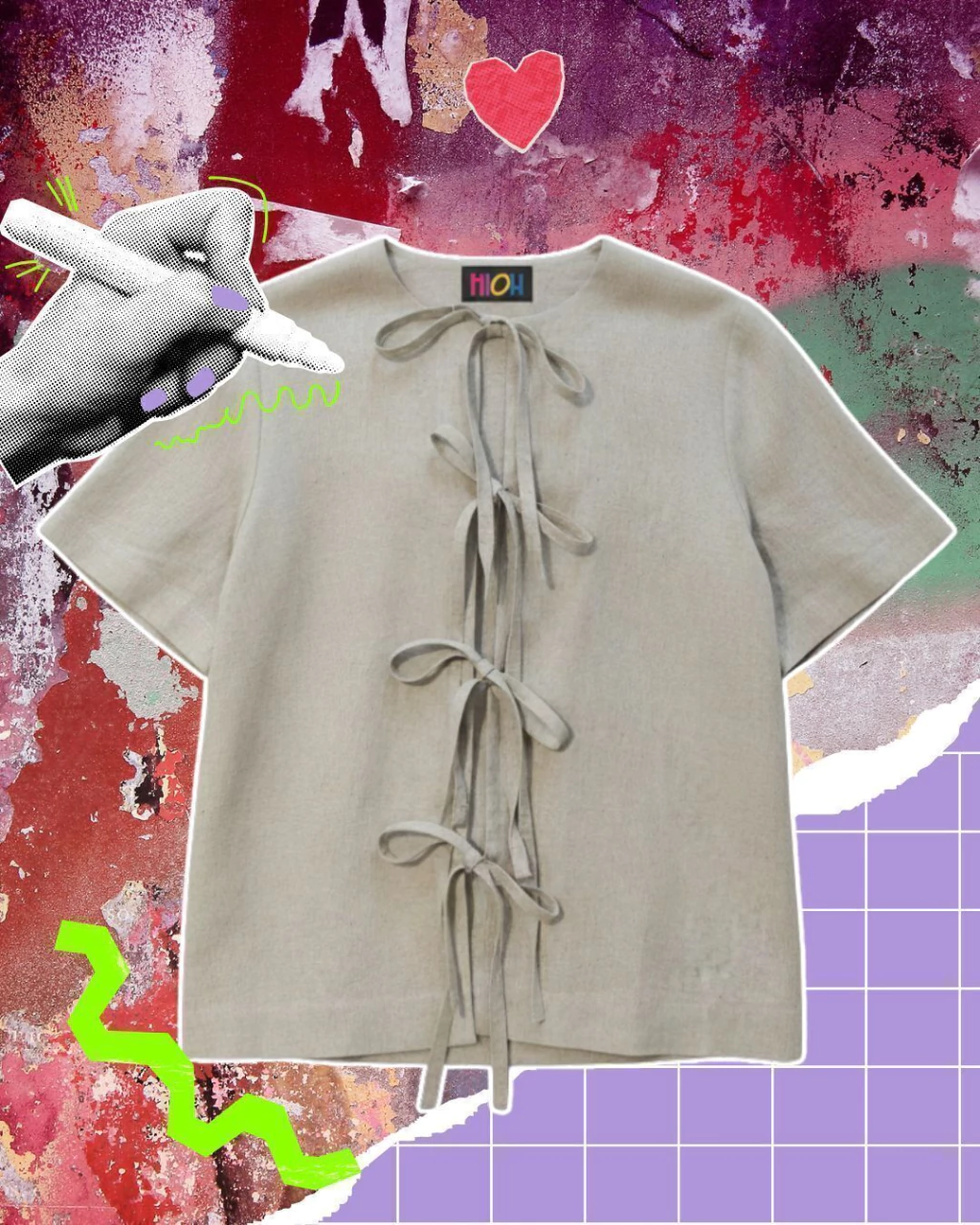 Blusa em linho enlace