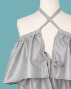 Top babados - cinza claro - HIOH