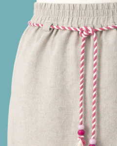 Mini saia linho - Nó na internet