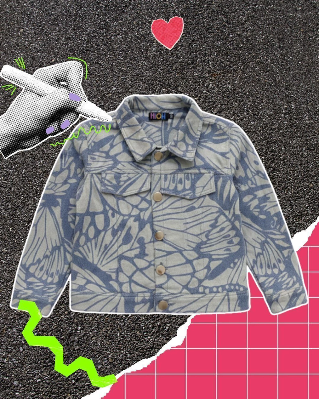 Jaqueta borboleta - infantil