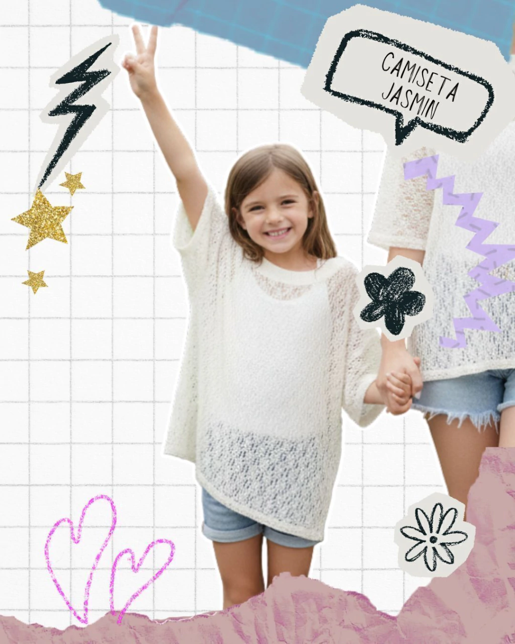 Camiseta em renda infantil - Jasmin