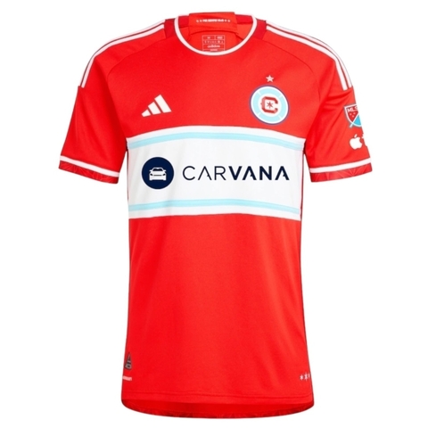 Camisa Chicago FC I 24/25 - Torcedor Adidas Masculina - Vermelha com detalhes em branco