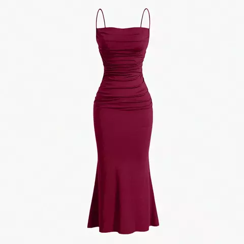 Mia Muse Vestidos de festa femininos maxi alça espaguete elegante fino noite ca