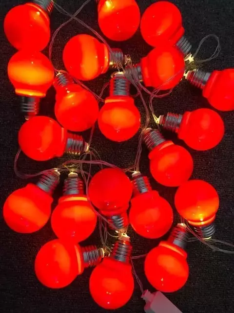 20 FOCOS GRANDES LUCES LED COLOR ROJO, ELECTRICO Cod: PMB-M ROJO - comprar online