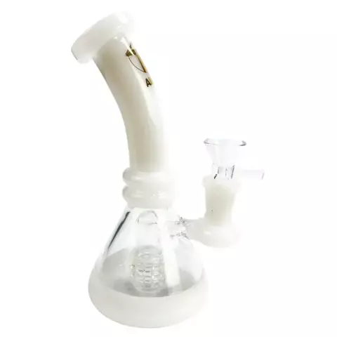 Kit Bong de Vidro Clyde Branco + Nail de Quartzo e Carbcap