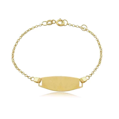 Pulseira chapinha oval infantil - comprar online