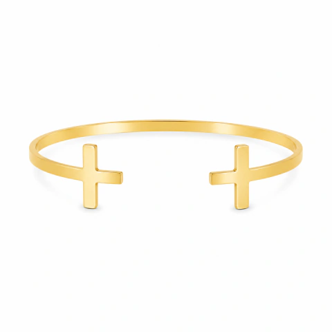 PULSEIRA BRACELETE T COM BANHO DE OURO 18K