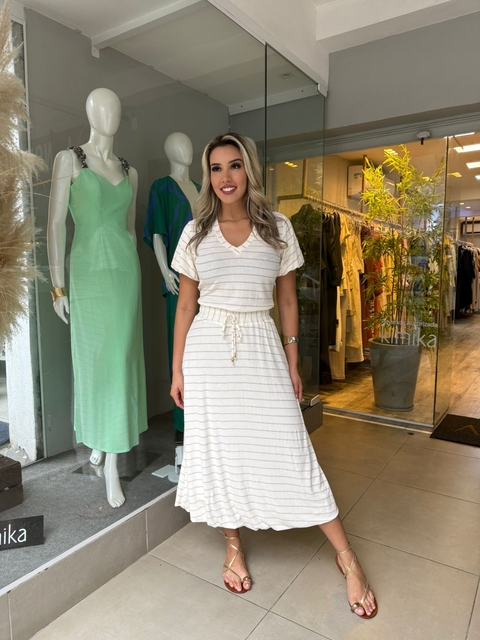 VESTIDO LUZ E LINHA- OFF WHITE