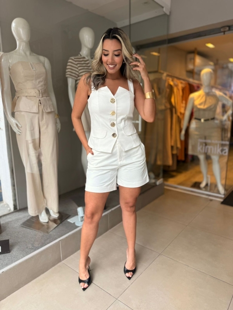 SHORT CLARÃO DA MANHÃ- OFF WHITE