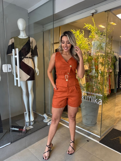 CONJUNTO COLETE GO- TERRACOTA