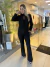 BLAZER ESTRUTURADO LISO COM RECORTES- PRETO