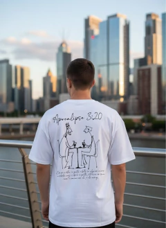 Camiseta Oversized – Apocalipse 3:20 (Branca) na internet