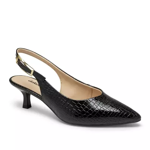 Sapato Dakota de Salto Baixo Preto