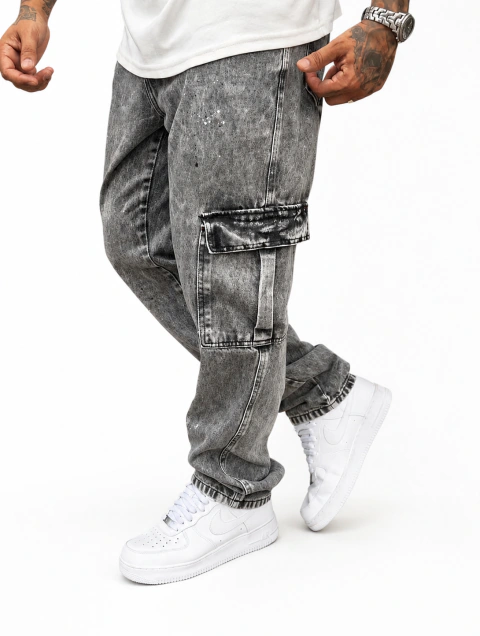 Calça Jeans Cargo City Denim