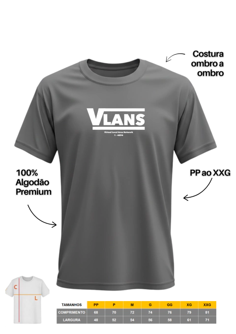 Camiseta VLANS - 100% Algodão Premium - comprar online