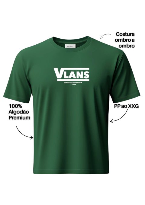 Imagem do Camiseta VLANS - 100% Algodão Premium