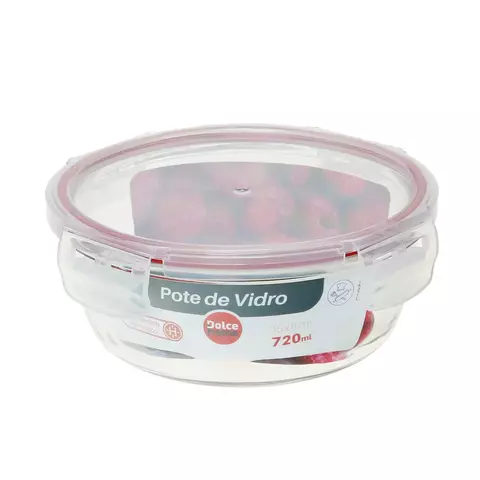 Pote Hermético De Vidro - Marmita -micro-ondas -forno 720ml