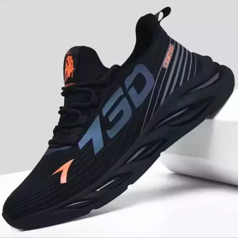 Moda masculina casual profundidade em tênis ,tênis de corrida ao ar livre