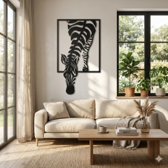 Imagen de Decoración de pared con diseño de cebra