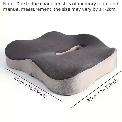 Almofada de assento de espuma viscoelástica, com almofada de pressão ergonômi