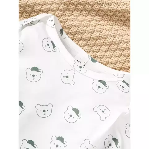 Conjunto de roupas para bebês de 3 a 24 meses, meninos e meninas, 2 peças, bod