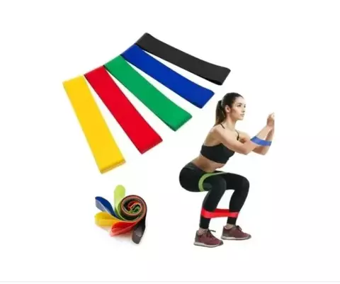 Kit 5 faixas elástica mini banda elástica musculação funcional yoga fisioter