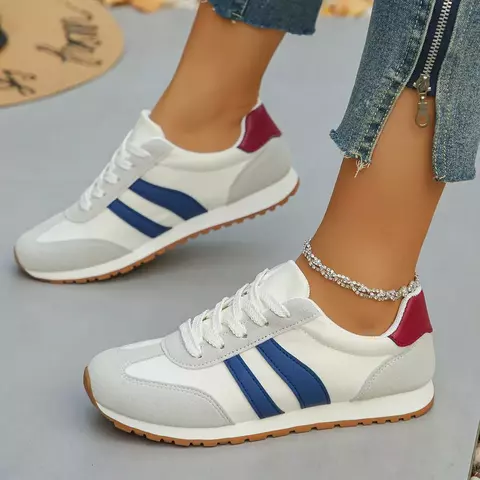 Tênis Feminino Casual Leve e Respirável 2025 – Conforto e Estilo Para Primavera e Outono