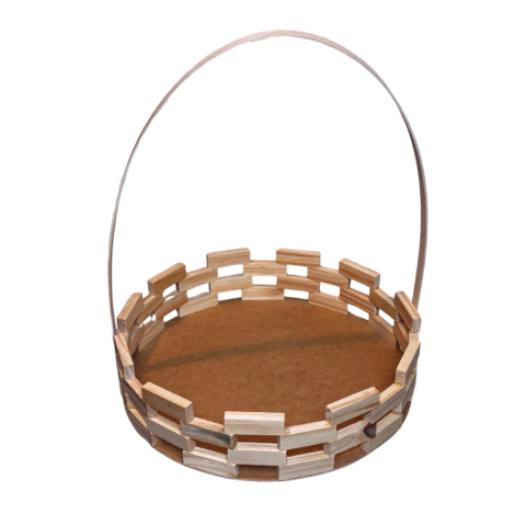 Cesta Madeira Redonda - loja online