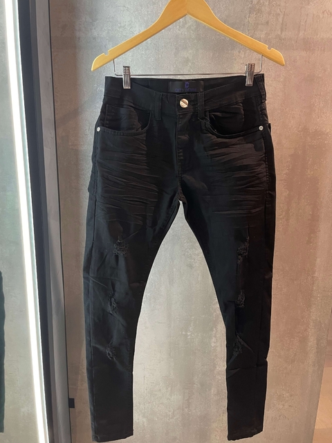 Calça Estilo Jogador City Denim Preta