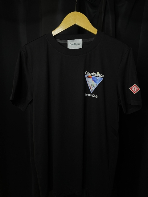 T-shirt Premium Casablanca Tênis Club Preta