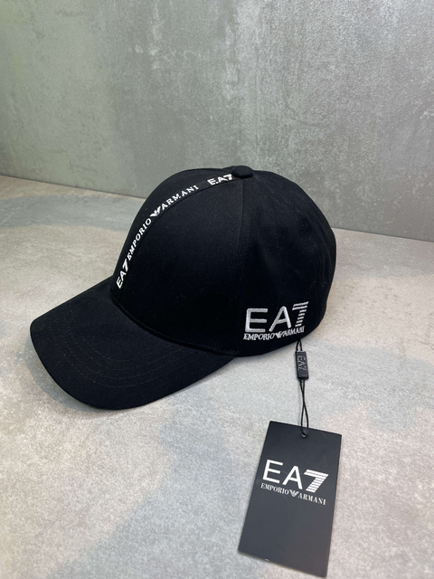 Boné Premium Empório Armani EA7 Logo Lateral Preto