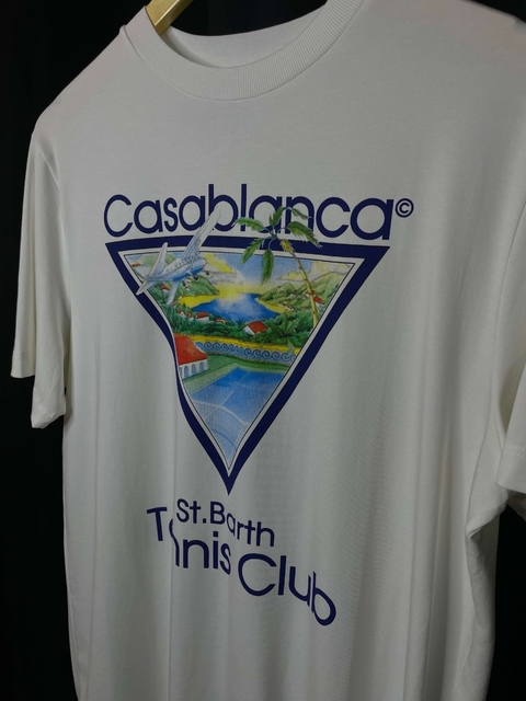 T-shirt Premium Casablanca Tênis Club Branca