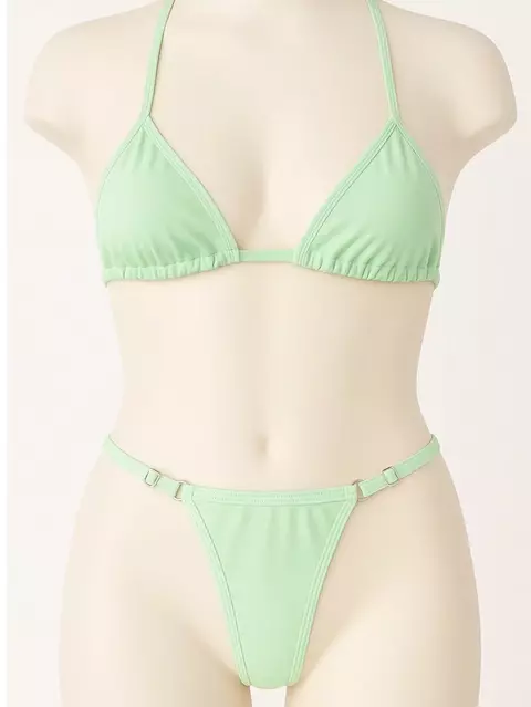 Biquini Feminino Marquinha De Fita Com Regulagem Latral Cortininha Sem Bojo Simples Nó Férias Praia