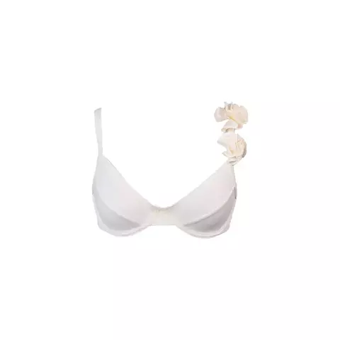 TOP COM ARO SEM BOJO COM FLOR OFF WHITE