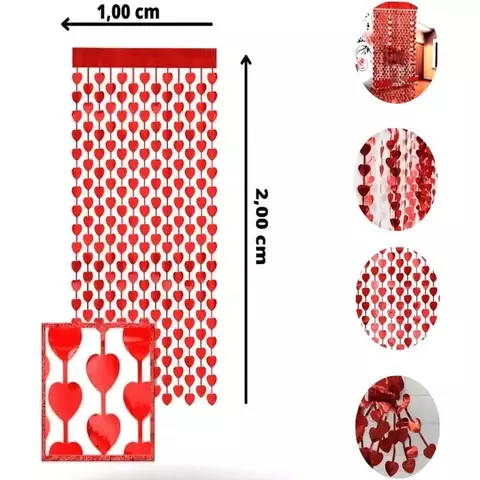 CORTINA METALIZADA CORACAO