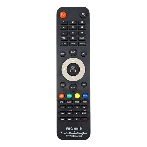 Controle Remoto para Receptor Tuning Nazabox P918 FBG-9019 LE-7477 SKY-7021