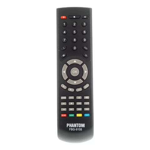 Controle Remoto Para Receptor Phantom Ultra Solo Cinema Beta 4k FBG-9108 SKY-9108 LE-7125
