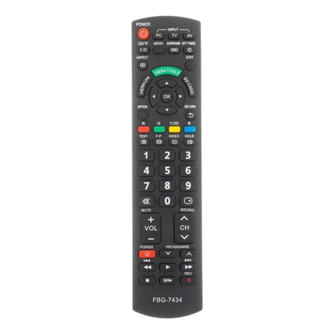 Controle Remoto Para Tv Panasonic Led Lcd Plasma N2QAYB000572 EUR7628030 FBG-7434 Sky-9050 LE-7380
