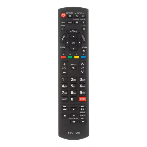 Controle Remoto Para Smart Tv Panasonic FBG-7008 SKY-7008 LHS-7008 RBR-7008 KA-2870 TC-39AS600B TC-42AS610B