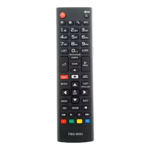 Controle Remoto Para Tv Lg Smart IVI Lcd Led FBG-9093 LHS-9093 AKB75095312 24LJ480U 75UJ651V 65UJ655V