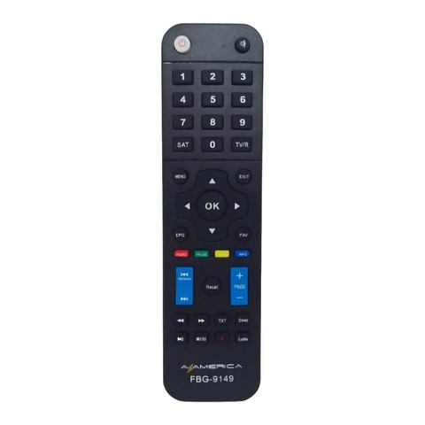 Controle Remoto Para Receptor Azamerica Champions FBG-9149 SKY-9149 LE-7475