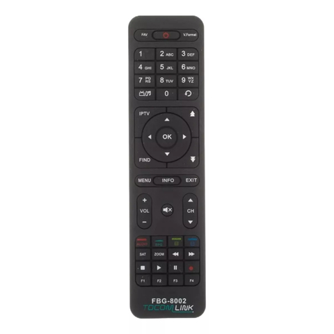 Controle Remoto Para Receptor Tocomlink Tocomsat Festa HD FBG-8002 FBG-8038 SKY-8002 LHS-8002 SKY-8038