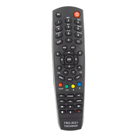 Controle Remoto Para Recetor Tocomsat Lite HD FBG-8021 SKY-8021