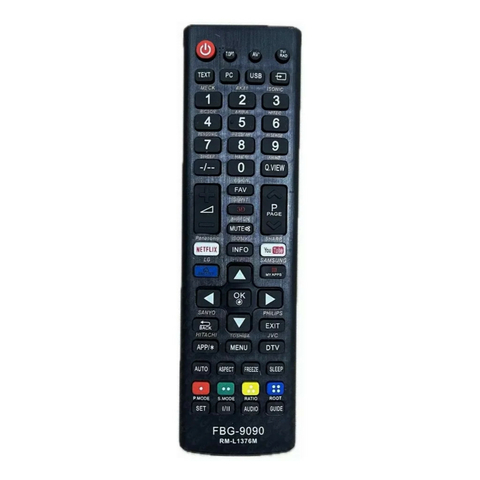Controle Universal Para Tv Smart Led Lcd FBG-9090 SKY-9090 LE-9090 Samsung Sony Philips Panasonic Toshiba Sharp Sanyo