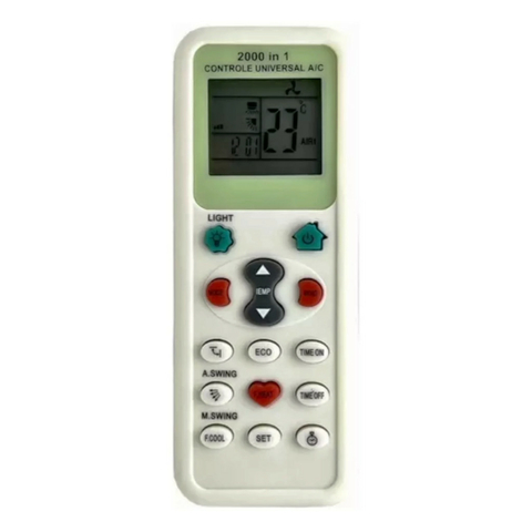 Controle Ar Condicionado Universal Diversos Modelo 2000 Em 1 FBG-9023 SKY-9023 RBR-7419 LE-7419 Consul Gree LG Midea Samsung Britania Philco