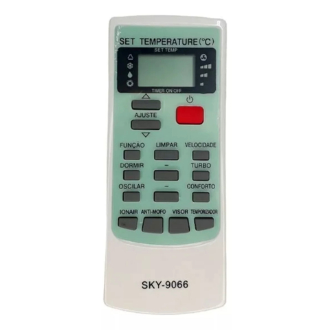 Controle Remoto Para Ar Condicionado Elgin Mitsuo Eco FBG-9066 CO-1361 LE-7420 CRS-7420 SKY-9066 YKR-H/002E