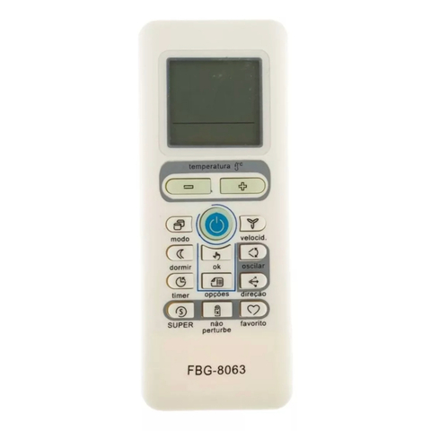 Controle Para Ar Condicionado Springer Midea FBG-8063 SKY-8063 LE-7295 42MACA09S5 38KCX09S5