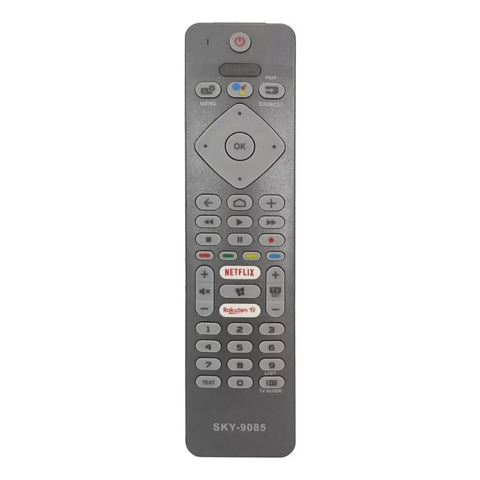 Controle Remoto Para Tv Smart Philips Led 4k Rakuten 50PUG6654 a 58PUG6654 FBG-9085 LE-7720 SKY-9085